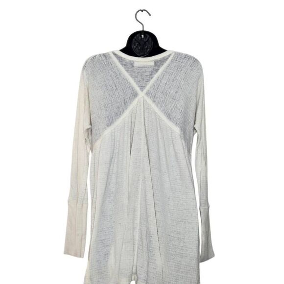 We the Free People Thermal Top Size Medium V- Neck Oversized Boho Long Sleeve - Picture 5 of 8